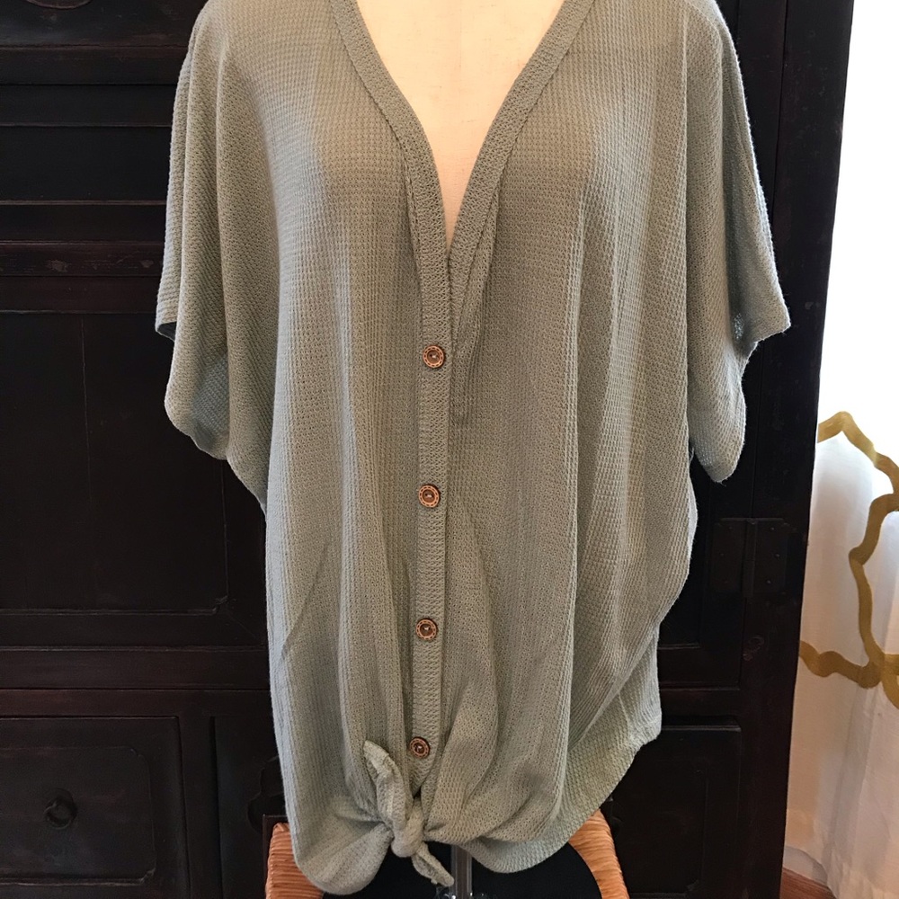 Waffle Knit Top